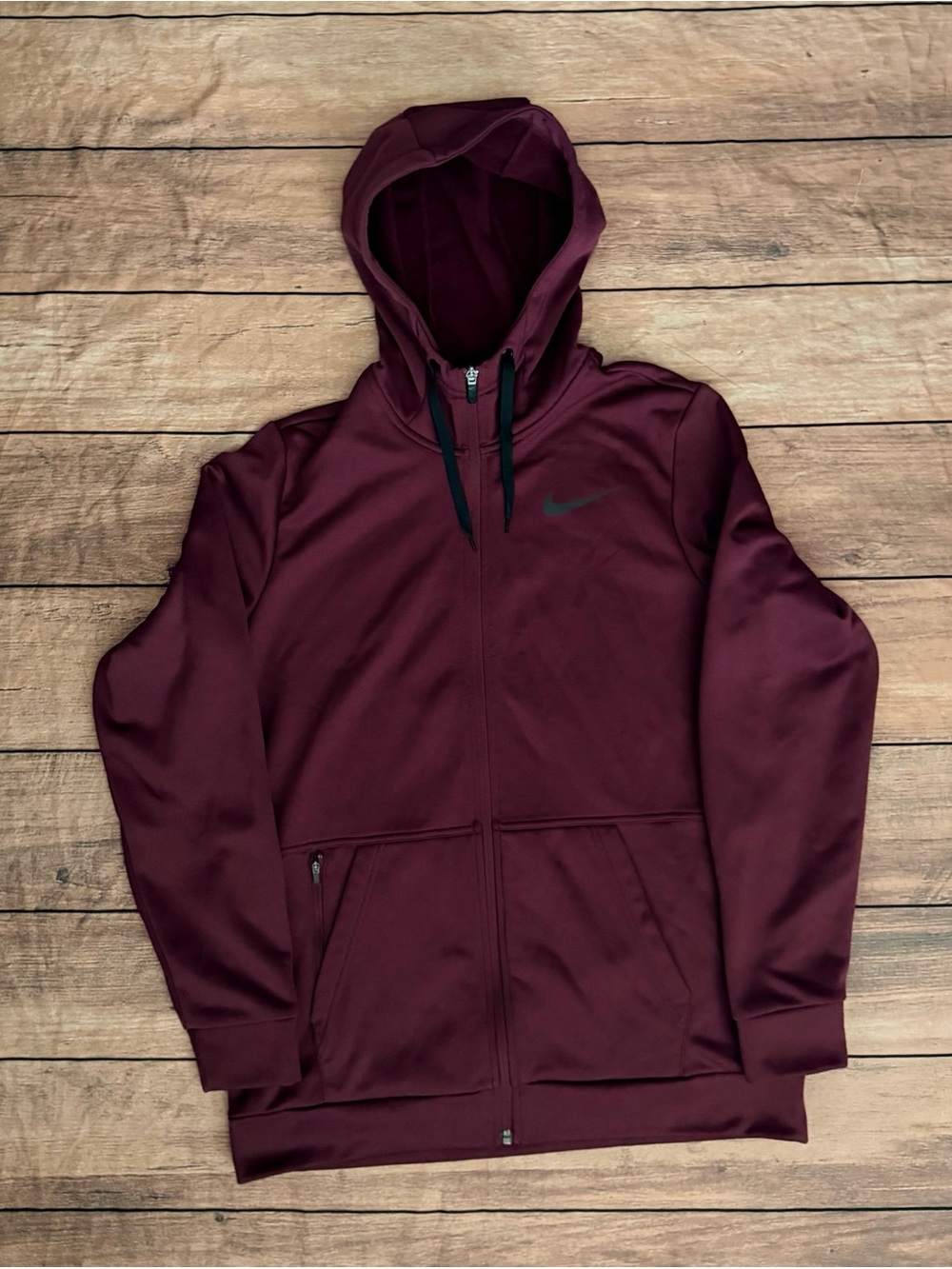 Men’s Size M Nike Pro Therma-Fit Burgundy Zip Jacket / Hoodie
